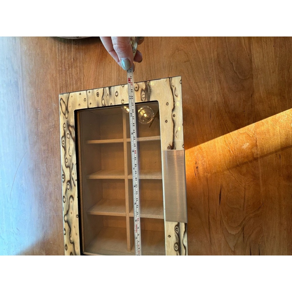 Burl Wood Watch Display Case Box- 8 slots - Picture 6 of 14